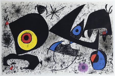 JOAN MIRO'<BR>Barcellona (Spagna) 1893 - 1983 Palma (Spagna)<BR>"Composition" 1972