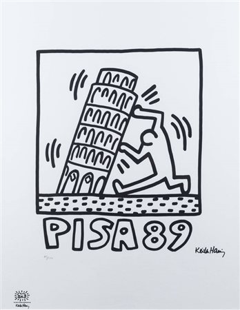 KEITH HARING<BR>Reading (USA) 1958 –1990 New York (USA)<BR>"Pisa 89"