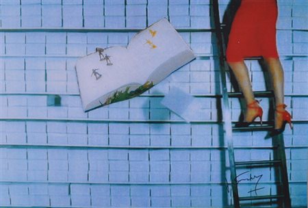 BORY JEAN-FRANÇOIS Senza titolo, s.d. collage su carta di giornale cm....