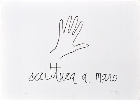 OBERTO ANNA Scrittura a mano, 1975 litografia in b/n cm. 50x70 es. 7/100...