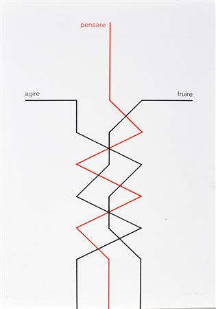 FERRARI FRANCESCO Senza titolo, 1975 litografia a colori cm. 70x50 es. 13/100...