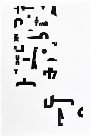 SANDRI GIOVANNA Senza titolo, 1977 litografia in b/n cm. 69x48,5 es. 5/100...