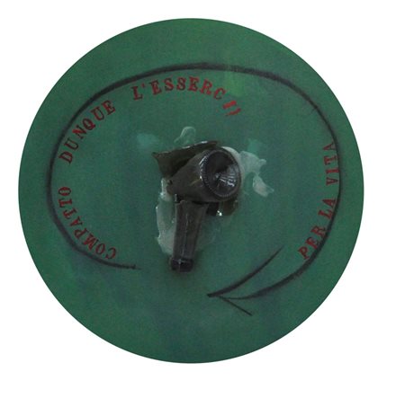 CARREGA UGO Quadro da tavolo, 1993 tecnica mista e assemblaggio su tavola...