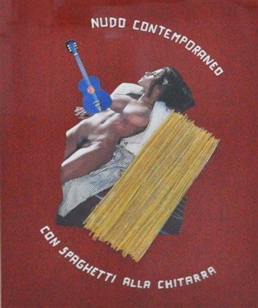 FRANCIA CLAUDIO Nudo contemporaneo con spaghetti alla chitarra, 1998 tecnica...