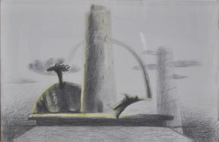 BIGI RINALDO Senza titolo, 1988 matita e pastello su cartoncino cm. 70x100...