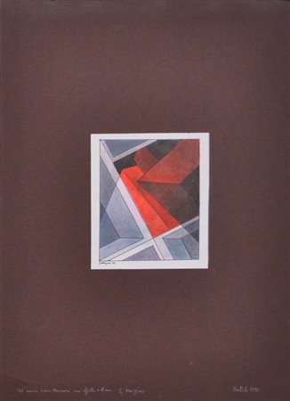 MAGGINI GIOVANNI Lotto unico di 2 opere: - Senza titolo, 1992 pastelli su...