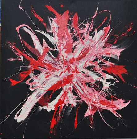 ROS (Francesco Roselli) Senza titolo, s.d. olio su tela, cm. 100x100 firma su...