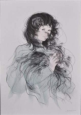 BENVENUTI RICCARDO Lotto unico di 2 litografie acquerellate a mano...