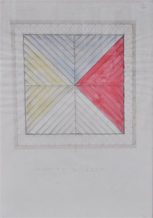 CREMASCHI CARLO Studio-progetto: La rosa dei venti, 1972 tecnica mista su...