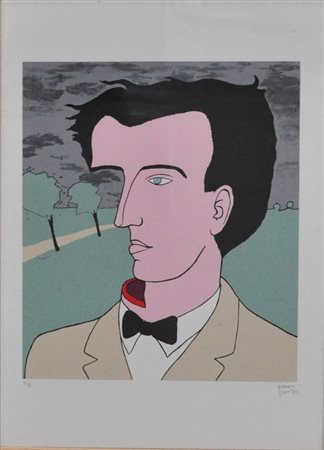 MAURICE HENRY Senza titolo, s.d. litografia a colori cm. 70x50 es. 81/90...