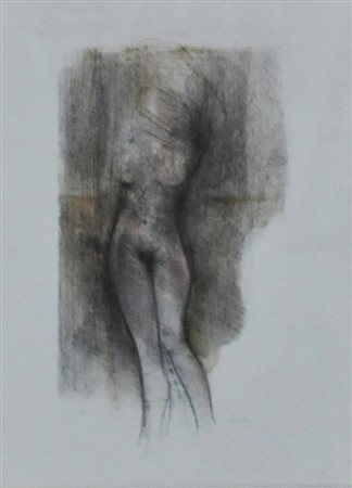 AJMONE GIUSEPPE Nudo, s.d. litografia a colori cm. 53x38ù es. 53/99 firma in...