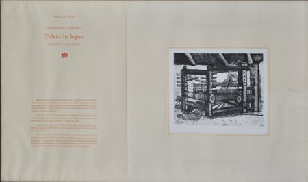 TABUSSO FRANCESCO Telaio in legno, s.d. ceramolle – acquatinta cm. 25x28 es....