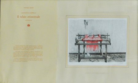 CAPPELLI GIOVANNI Il telaio orizzontale, s.d. litografia a colori cm. 29x38...