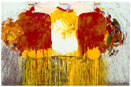 NITSCH HERMANN Raoul/05, 2005 Olio e camicia su tela cm. 200x300 firma, data...