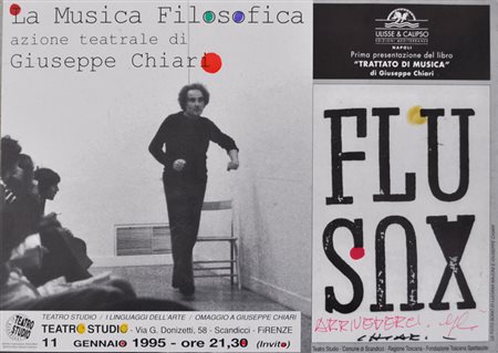 CHIARI GIUSEPPE Arrivederci, 1995 pennarelli su invito in cartoncino cm....