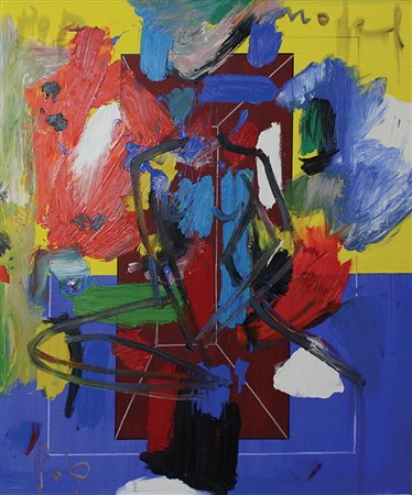 Moiso Giorgio Pop model, 2003 olio su tela, cm. 100x80 firmato datato e...