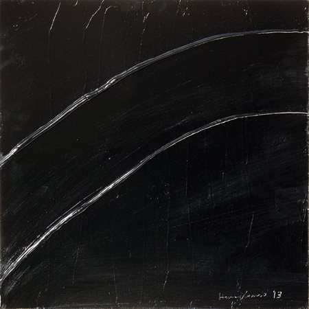 Normoid Herman Linea sottile, 2013 acrilico su masonite, cm. 50x50 firmato e...