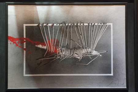 Scanavino Emilio Acrilico 14, 1980 acrilico su cartone applicato su tela, cm...