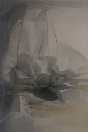 Franceschini Edoardo Monologo alla ribalta, 1959 olio su tela, cm. 100x80...