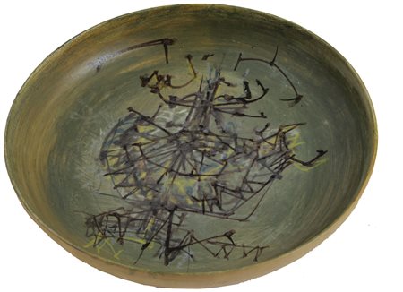 Scanavino Emilio Senza titolo, 1954 piatto in terrocotta smaltata, diam. cm....