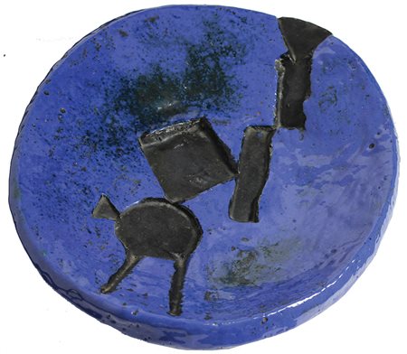 Cascella Pietro Senza titolo piatto in ceramica, diam. cm. 36 firmato alla...
