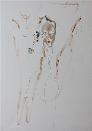 Treccani Ernesto Figura olio su tela, cm. 70x50 firmato in basso a destra,...