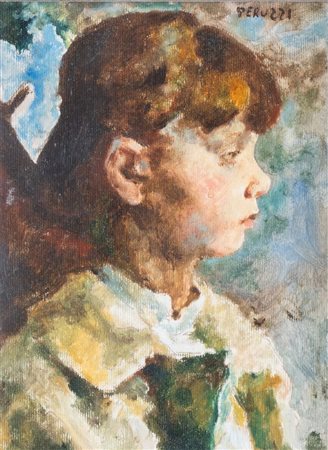 CESARE PERUZZI (Montelupone 1894 - Recanati 1995) "Senza titolo". Olio su...