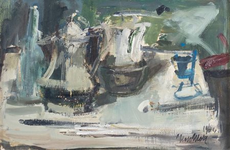 NENO MORI (Venezia 1899 - 1968) "Natura morta", 1964. Olio su tavola. Cm...