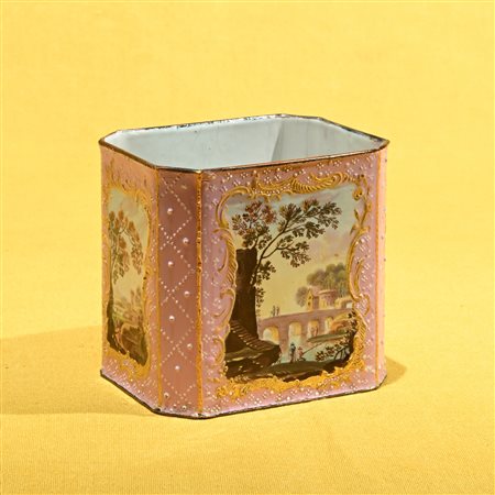 Contenitore in smalto, Battersea XVIII secolo