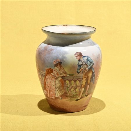 Vaso in smalto, Vienna XIX secolo