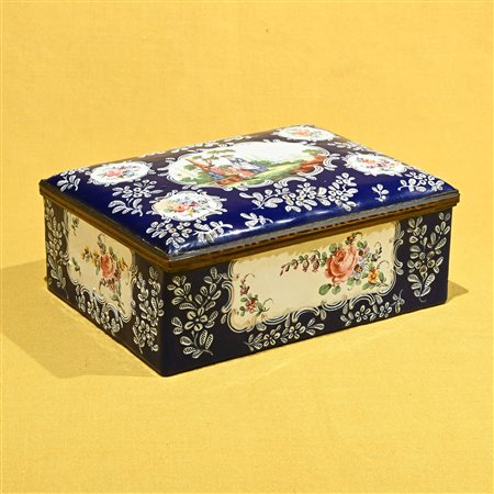 Cofanetto in smalto, Straffordshire fine del XVIII secolo