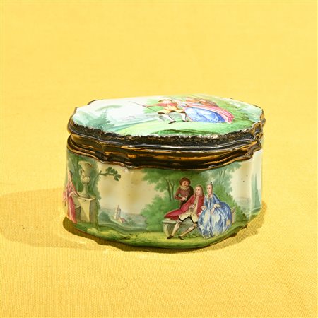 Cofanetto in smalto e argento, Germania XVIII secolo