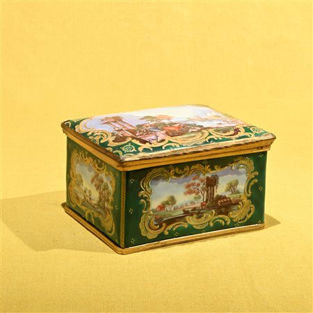 Cofanetto in smalto, Battersea fine del XVIII secolo