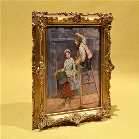 Placca in smalto, Francia fine del XIX secolo