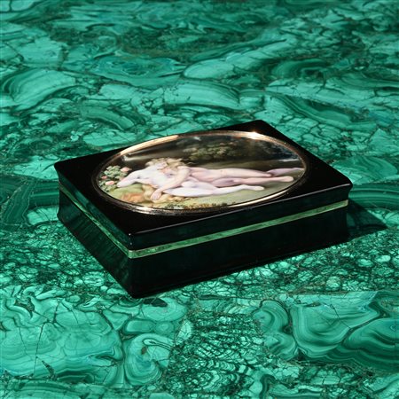 Tabacchiera con miniatura, Inghilterra XVIII secolo