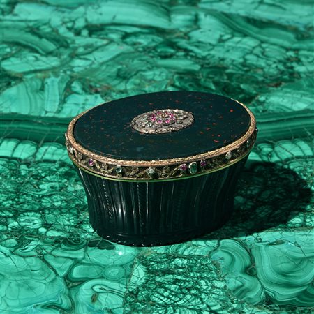 Tabacchiera in oro e diaspro, Roma 1760