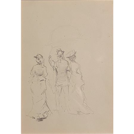 BEZZI BARTOLOMEO (attr.) UNICA OPERA CONTENENTE N. 2 BOZZETTI A MATITA GRASSA. IL...