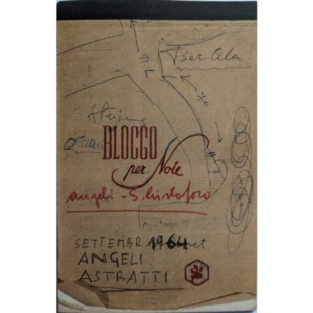 WINKLER OTHMAR - BLOCCO DI SCHIZZI/APPUNTI ESEGUITI IN BIRO BLU E NERA...