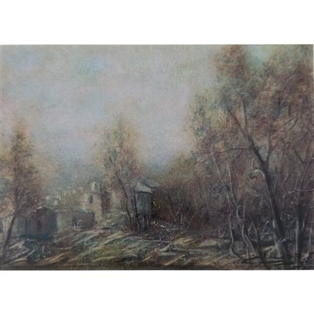 CAMOZZI PIETRO - PAESAGGIO TRENTINO 18X24 OLIO T.M. (1996)