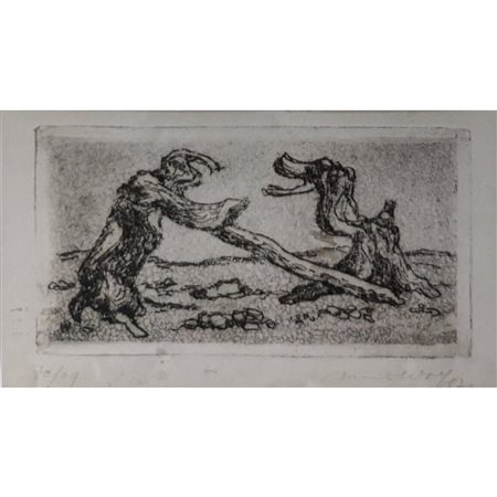 WOLF REMO - ALBERI 19X25 (FOGLIO) PUNTASECCA SU CARTA (70/09)