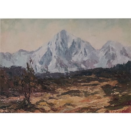 TOMMASINI - GRAN ZERBU' (KONIGSPITZE) DEL GRUPPO DELL'ORTLES 37X55 OLIO SU...