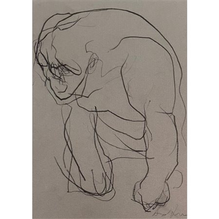 FIRMA DA DECIFRARE (DOLZAN?) - GORILLA 29X21 MATITA SU CARTA