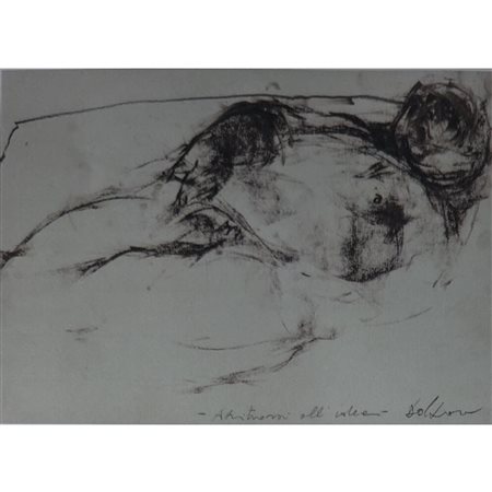 FIRMA DA DECIFRARE (DOLZAN?) - ABITUARSI ALL'IDEA 21X29 TECNICA MISTA SU CARTA