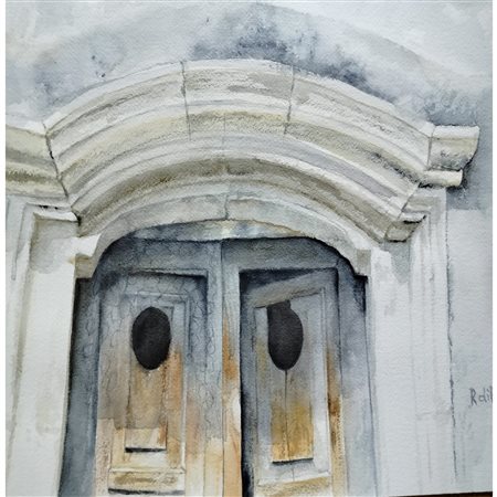 DI PALMA RENATA - IL PASSATO CI GUARDA 40x50 ACQUERELLO SU CARTA