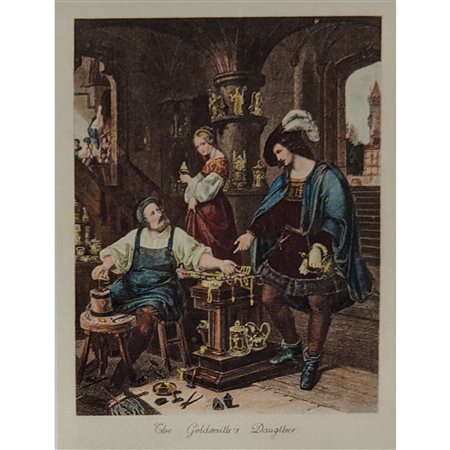 ANONIMO - THE GOLDSMITH DAUGHTER 49X34 LITOGRAFIA