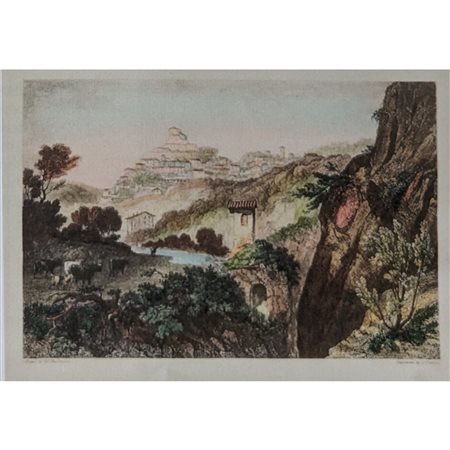 BROCHEDOM - PAESAGGIO 34X49 (FOGLIO) INCISIONE SU CARTA. INCISO DA G. CRISTINI