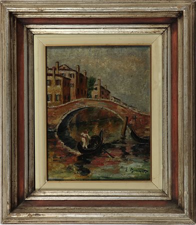 Eugenio Bonivento (1880-1956) Senza titolo Olio su tavola cm 30x23 Firma in...