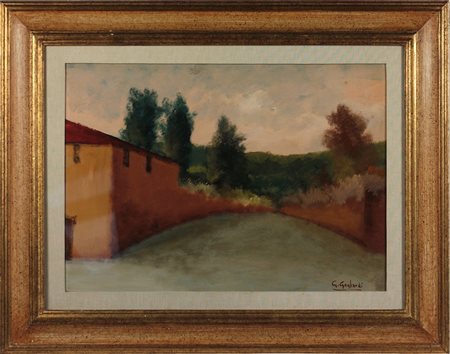 Giuseppe Gagliardi (1902-2005) Paesaggio di Firenze, Olio su cartone cm 50x70...