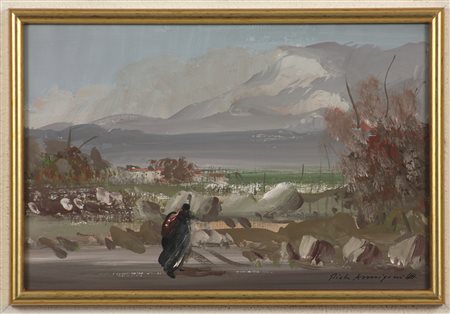 Pietro Annigoni (1910-1988) Senza titolo Tempera su cartoncino cm. 20x30...