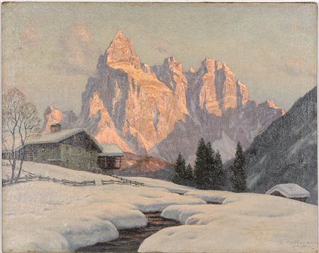 Erwin Kettemann (1897-1971) Senza titolo Olio su tela cm 61x76 Firma in basso...